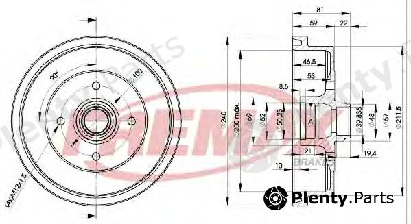  FREMAX part BD-1512 (BD1512) Brake Drum