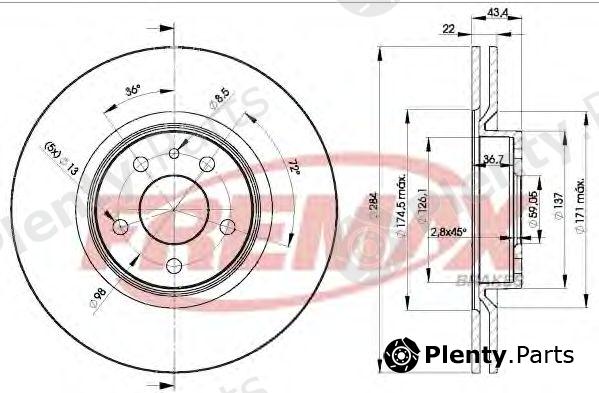  FREMAX part BD-1548 (BD1548) Brake Disc