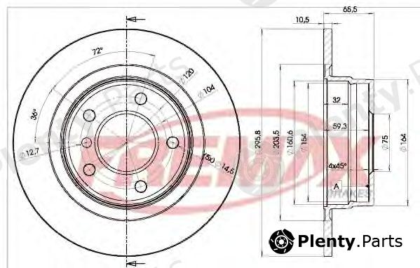  FREMAX part BD-1725 (BD1725) Brake Disc