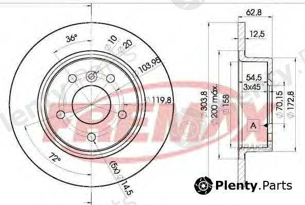  FREMAX part BD-2004 (BD2004) Brake Disc