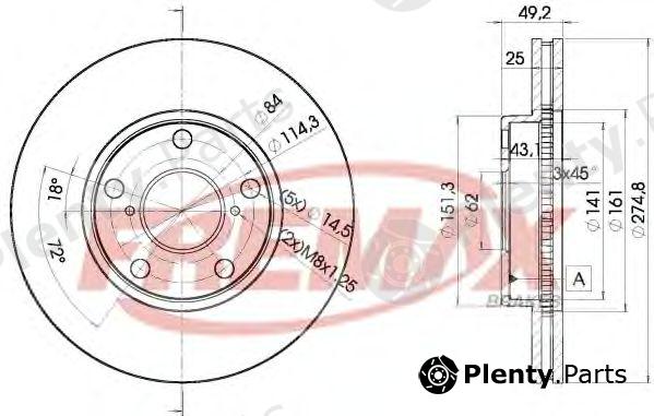 FREMAX part BD-2878 (BD2878) Brake Disc