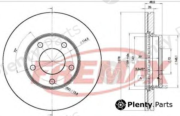  FREMAX part BD-3272 (BD3272) Brake Disc