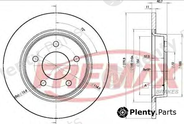  FREMAX part BD-3276 (BD3276) Brake Disc