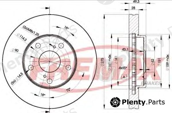  FREMAX part BD-3304 (BD3304) Brake Disc
