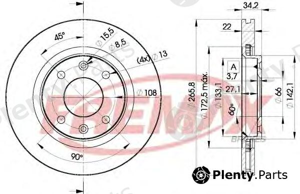  FREMAX part BD-4750 (BD4750) Brake Disc