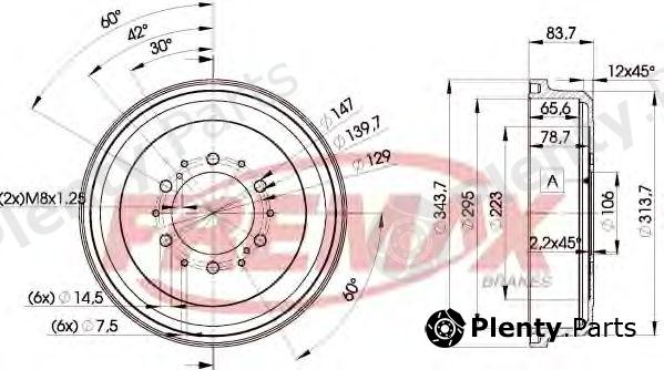  FREMAX part BD-5191 (BD5191) Brake Drum