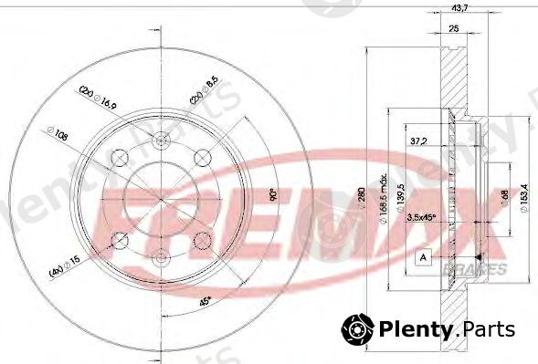  FREMAX part BD-5890 (BD5890) Brake Disc