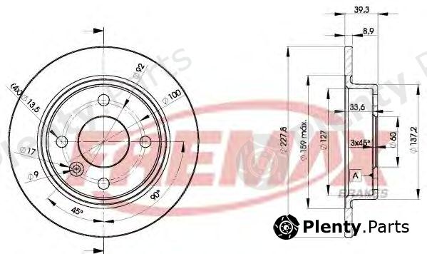  FREMAX part BD-6165 (BD6165) Brake Disc