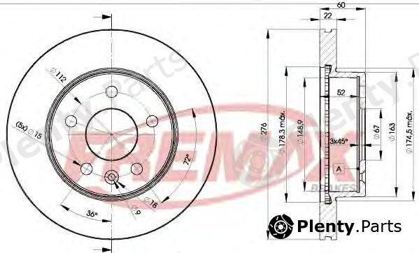  FREMAX part BD-6380 (BD6380) Brake Disc