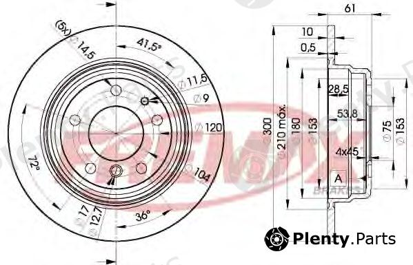  FREMAX part BD-6668 (BD6668) Brake Disc