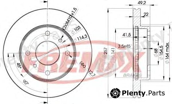  FREMAX part BD-7101 (BD7101) Brake Disc