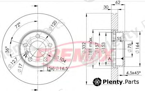  FREMAX part BD-1985 (BD1985) Brake Disc
