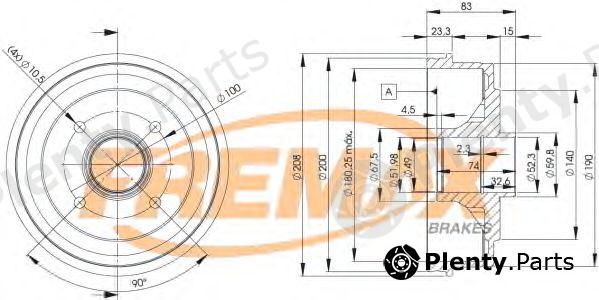  FREMAX part BD-3030 (BD3030) Brake Drum