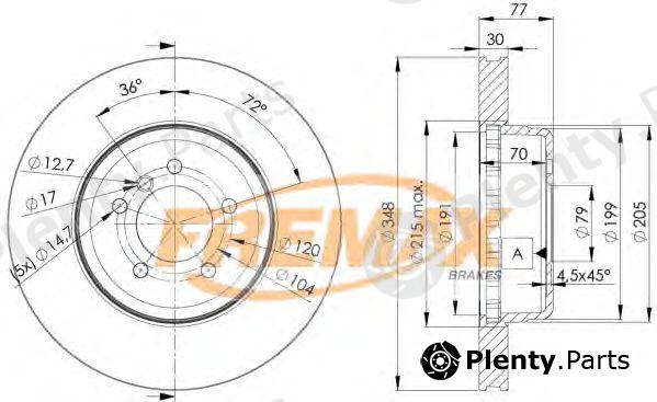  FREMAX part BD-3402 (BD3402) Brake Disc