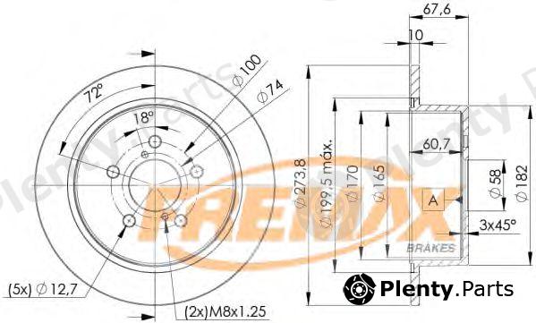  FREMAX part BD-7033 (BD7033) Brake Disc