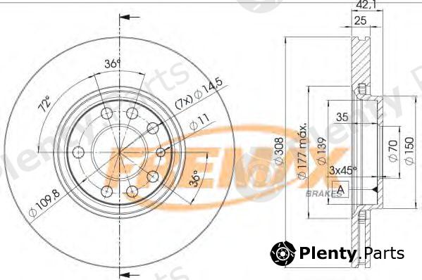  FREMAX part BD-9061 (BD9061) Brake Disc