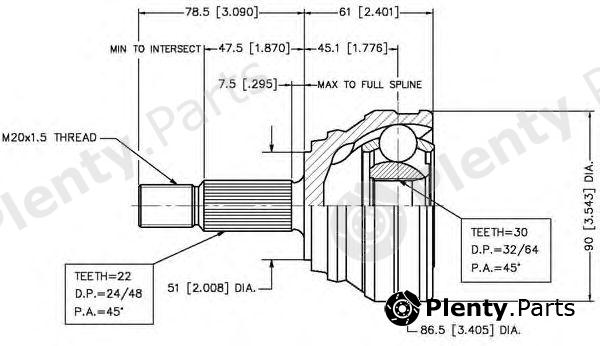  VEMA part 18234 Joint Kit, drive shaft