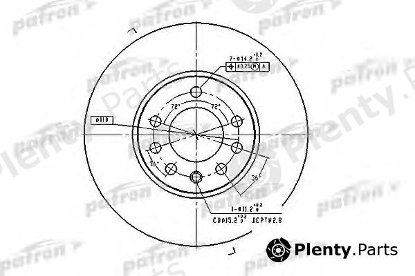 PATRON part PBD4048 Brake Disc