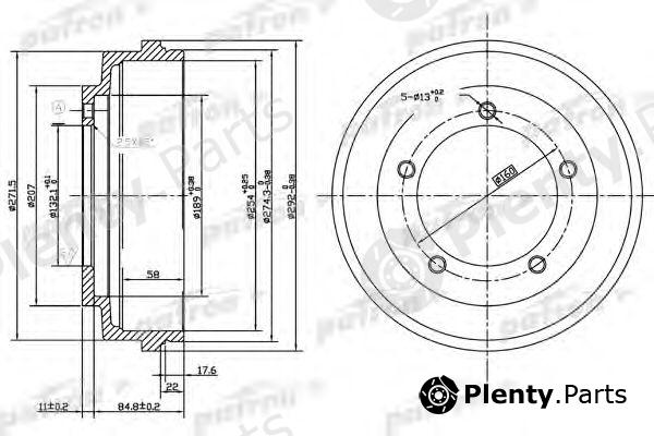  PATRON part PDR1067 Brake Drum