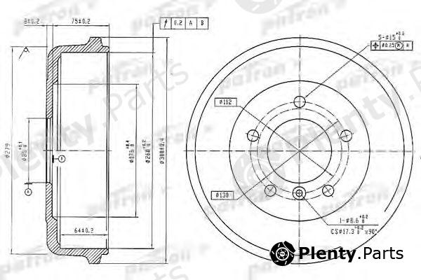 PATRON part PDR1096 Brake Drum