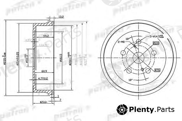  PATRON part PDR1182 Brake Drum