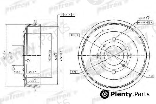  PATRON part PDR1256 Brake Drum