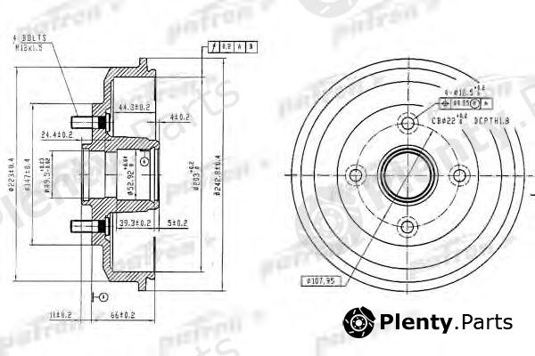  PATRON part PDR1584 Brake Drum
