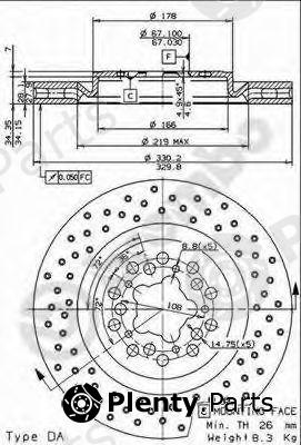  BREMBO part 09.7267.50 (09726750) Brake Disc