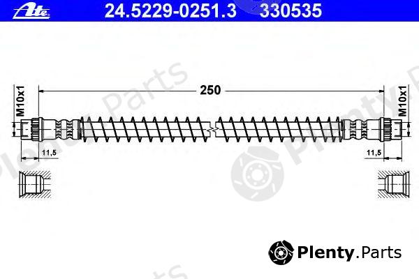 ATE part 24.5229-0251.3 (24522902513) Brake Hose