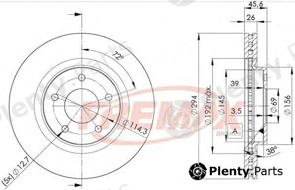  FREMAX part BD-4644 (BD4644) Brake Disc
