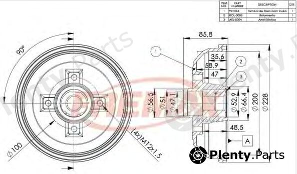  FREMAX part BD-1244 (BD1244) Brake Drum
