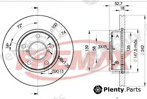  FREMAX part BD-0032 (BD0032) Brake Disc
