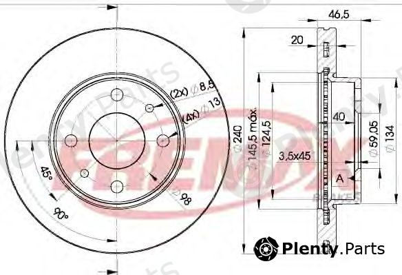  FREMAX part BD-0178 (BD0178) Brake Disc
