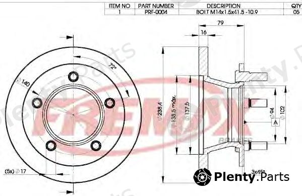 FREMAX part BD-0372 (BD0372) Brake Disc