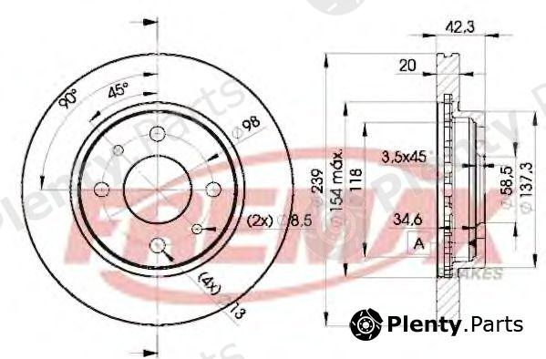  FREMAX part BD-1072 (BD1072) Brake Disc