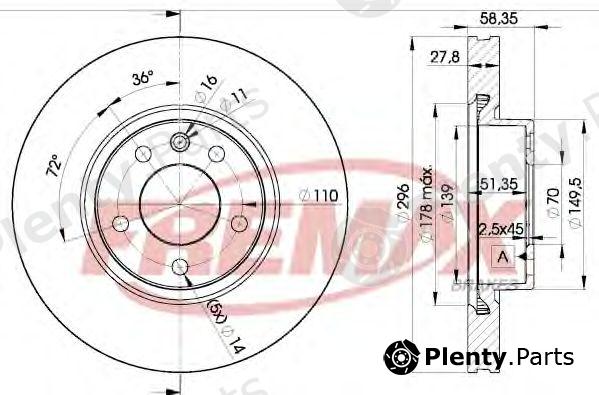  FREMAX part BD-1134 (BD1134) Brake Disc