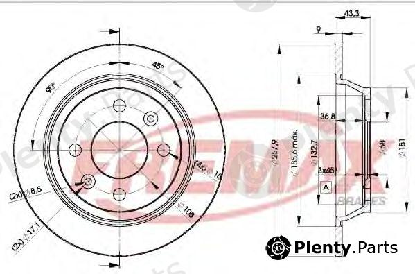  FREMAX part BD-1543 (BD1543) Brake Disc