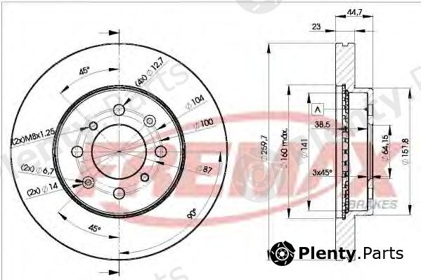  FREMAX part BD-1704 (BD1704) Brake Disc