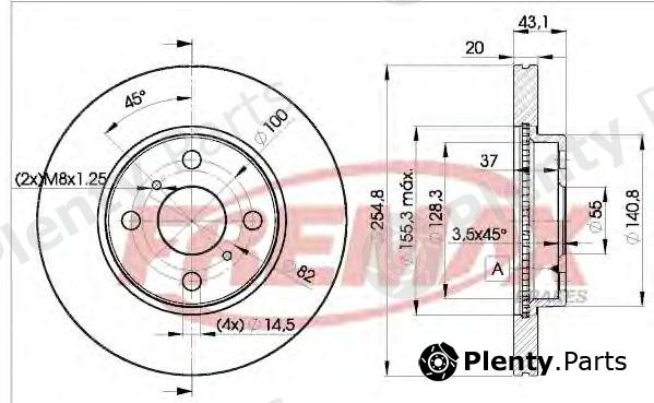  FREMAX part BD-2040 (BD2040) Brake Disc