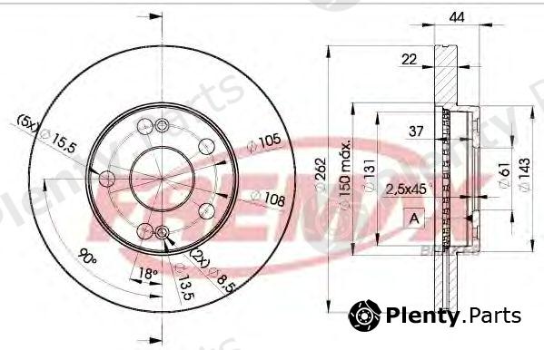  FREMAX part BD-2233 (BD2233) Brake Disc