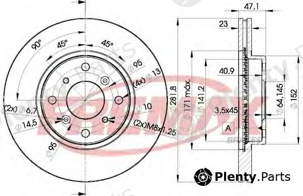  FREMAX part BD-2585 (BD2585) Brake Disc