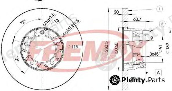  FREMAX part BD-3017 (BD3017) Brake Disc