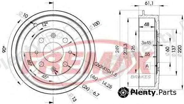  FREMAX part BD-3042 (BD3042) Brake Drum