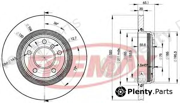  FREMAX part BD-3215 (BD3215) Brake Disc