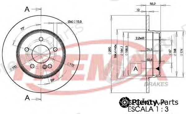  FREMAX part BD-3412 (BD3412) Brake Disc
