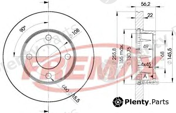  FREMAX part BD-4013 (BD4013) Brake Disc