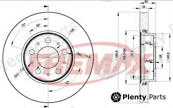  FREMAX part BD-4046 (BD4046) Brake Disc