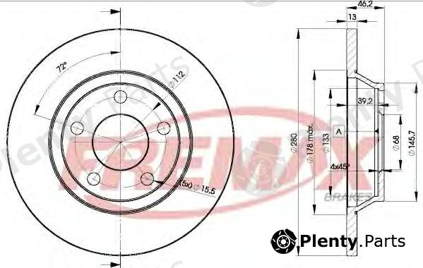  FREMAX part BD-4064 (BD4064) Brake Disc