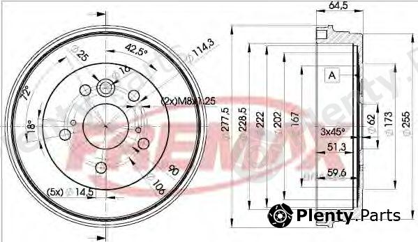  FREMAX part BD-4443 (BD4443) Brake Drum