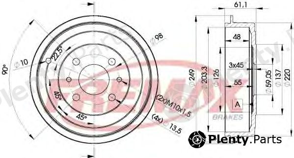  FREMAX part BD-4593 (BD4593) Brake Drum
